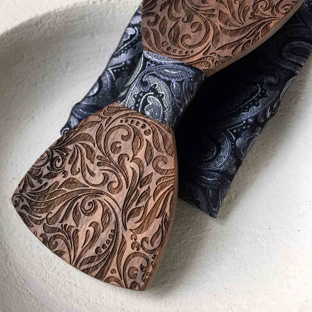 Men's Wooden Bow Tie - Picture 5 of 8